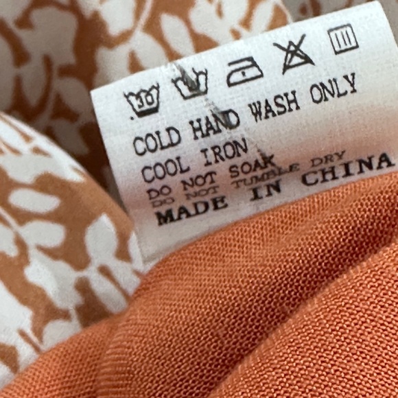 Princess Polly burnt oranges white midi dress size 10 - Picture 11 of 11